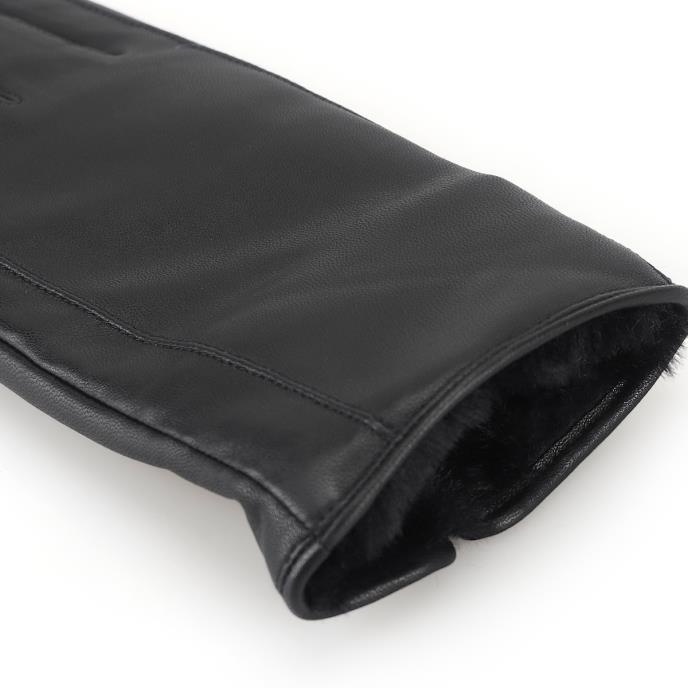 Isotoner® Ladies Leather Glove Black Extra Image 5